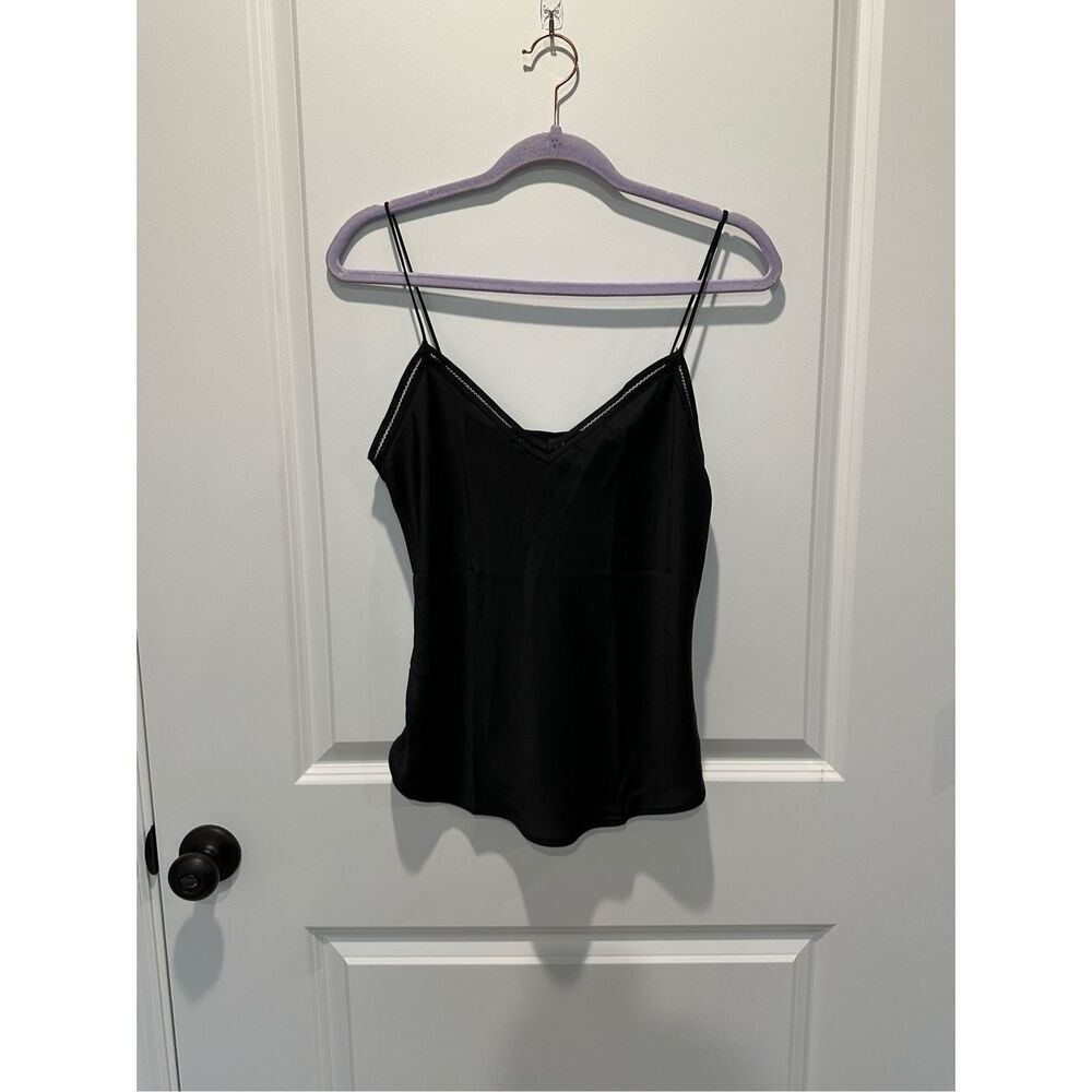 MNG Black Flowy Cut-Out Camisole Size Medium